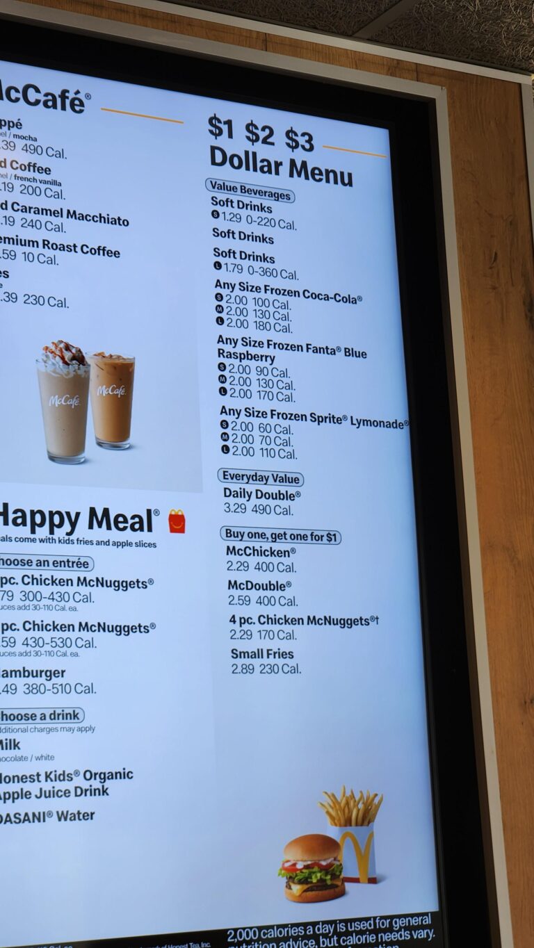 Mcdonalds Drink Menu With Prices
