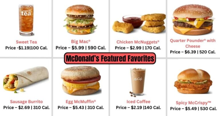 Mcdonalds Menu in Usa With Price