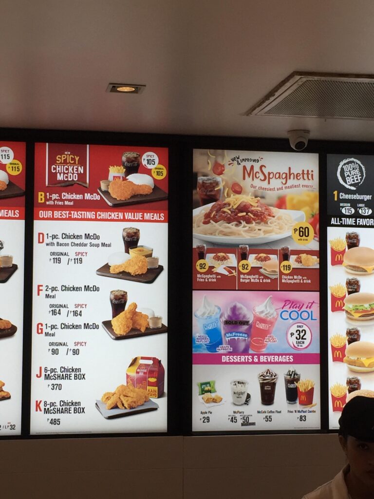 Mcdonalds Menu With Price Philippines