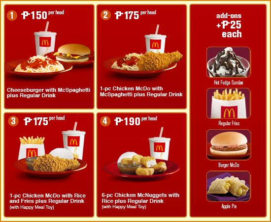 Mcdonalds Menu With Prices Philippines